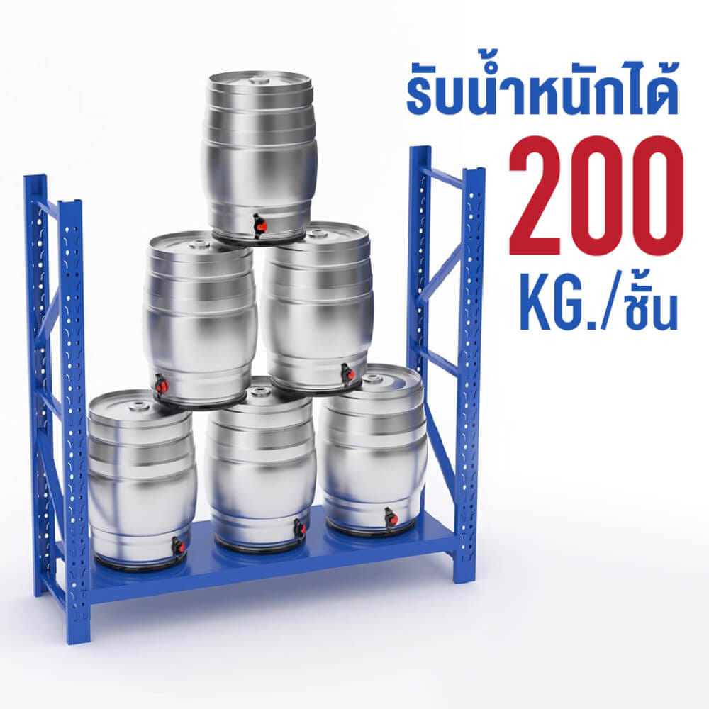 ชั้นวางของโล่ง 4 ชั้น ELIFE 200X200X60 ซม. สีเทา_3